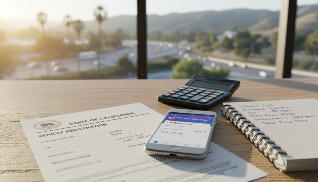 California vehicle registration fees