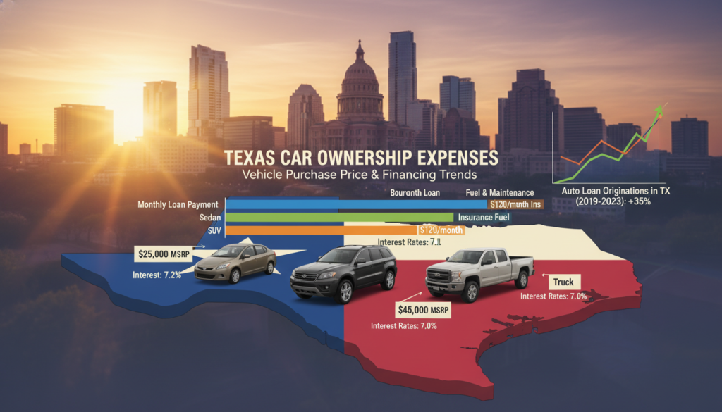 Cost of owning a car in Texas 2026 breakdown including insurance fuel and maintenance